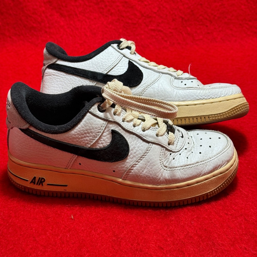 Nike Air Force 1 Low Sneakers Women's 5.5 White Black DR0148-101 Retro Leather